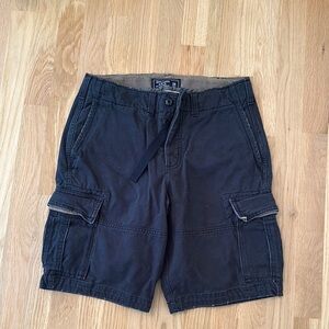 Abercrombie & Fitch Black Cargo Shorts Classic Utility Design